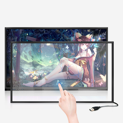ความแม่นยำสูง 60 นิ้ว 20 จุด Multi IR Touch Frame อลูมิเนียมอัลลอยด์ซ้อนทับ